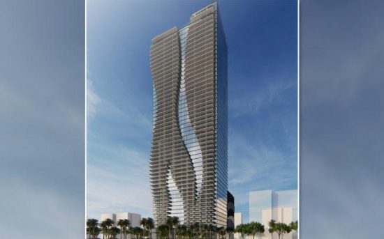 A rendering of the Miami Worldcenter apartment building by NBWW