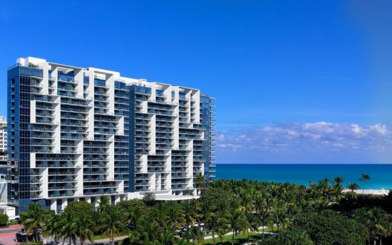 The Residences at W South Beach, where Zaha Hadid’s former apartment is on the market.  Photo: Residences at W South Beach